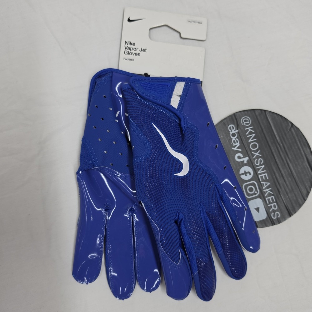 Nike Vapor Jet Football Gloves Blue White Men's Size XXLarge